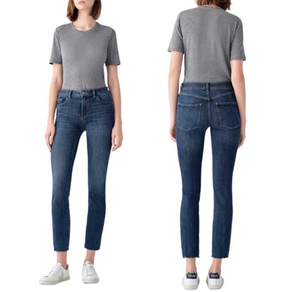 DL1961 Denim - NWT DL1961 Mara Straight Denim Jeans Mid Rise Instasculpt Ankle Size 28 Dark